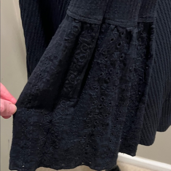 Free People Black Boho lace Blouse - Picture 5 of 7